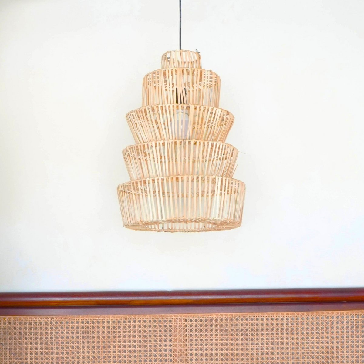 Hanglamp van duurzaam rotan