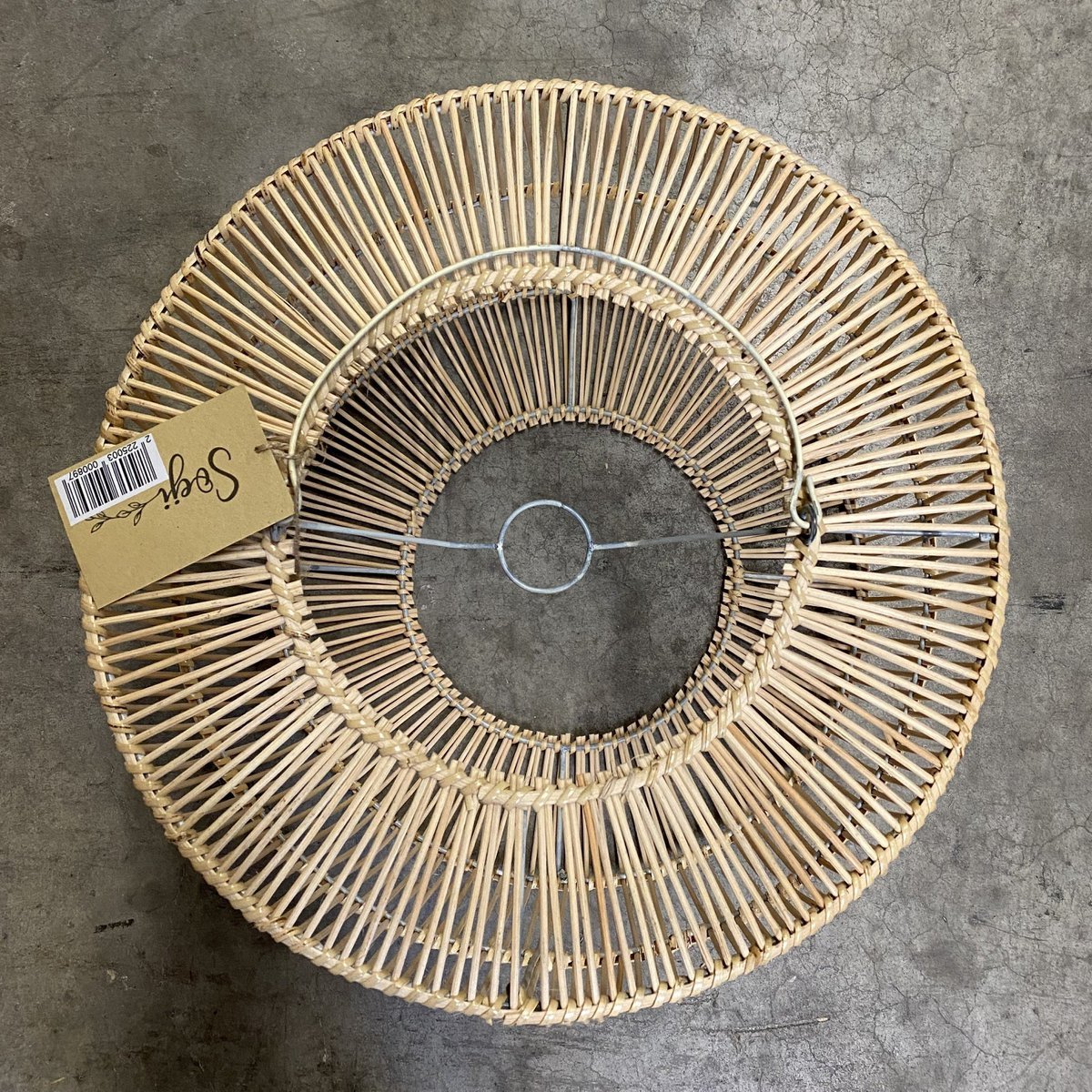 Boho lampenkap van rotan in naturel kleur