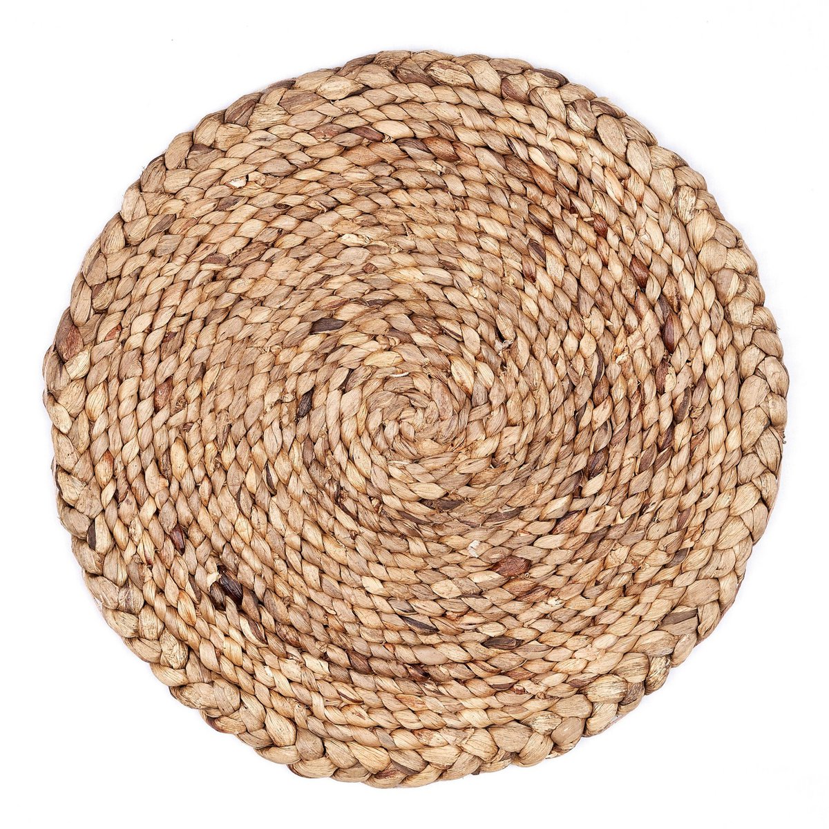 Ronde placemat van waterhyacint van boven gezien