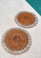 Schelpen onderzetters PANTAI (set van 4)