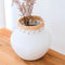 Witte boho vaas TUBAN (Ø 23 cm)